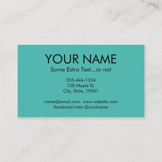 スクールバスの名刺 – 黄色い青 名刺 (裏面)