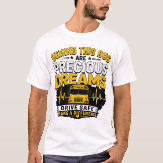 スクールバスの向こう側には大切な夢がある スクールバス ドライバー Tシャツ