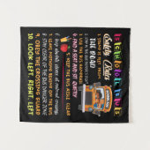 スクールバスの安全規則 タペストリー (正面(横))