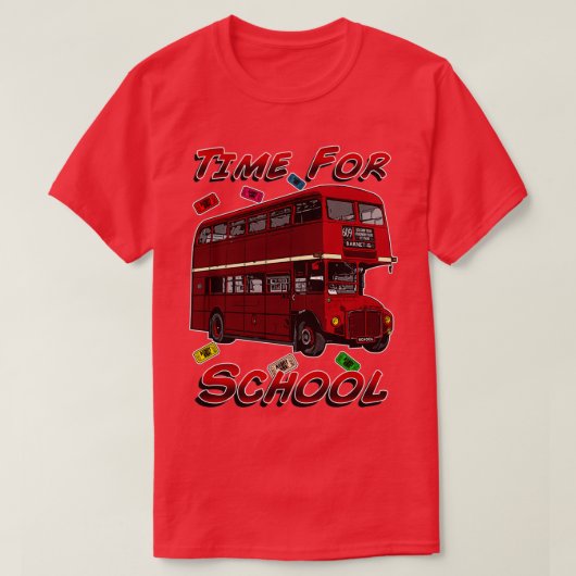 スクールバスの時間2 Tシャツ (デザイン正面)