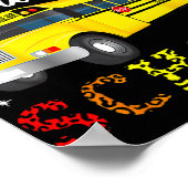 スクールバスの最後の日の運転非勤務学生茶 ポスター (角)