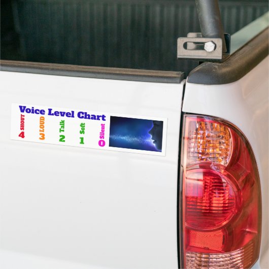 スクールバスの表記のための声の水平な図表 バンパーステッカー (トラック上)