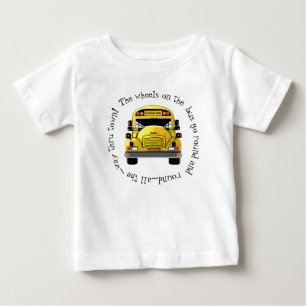スクールバスの車輪はワイシャツのあたりで行きます ベビーTシャツ
