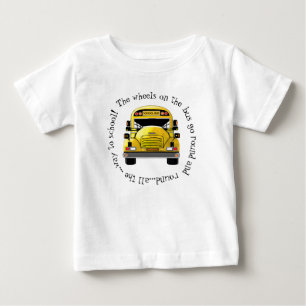 スクールバスの車輪はワイシャツのあたりで行きます ベビーTシャツ