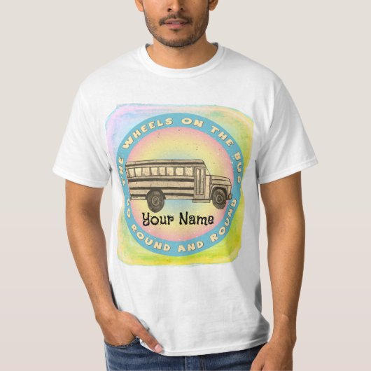 スクールバスの車輪Tシャツ Tシャツ (正面)