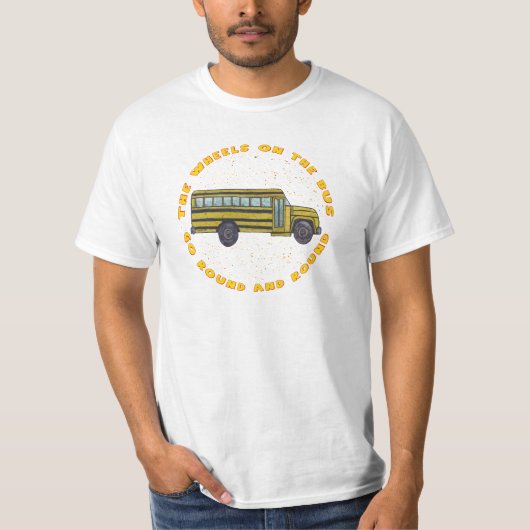 スクールバスの車輪Tシャツ Tシャツ (正面)