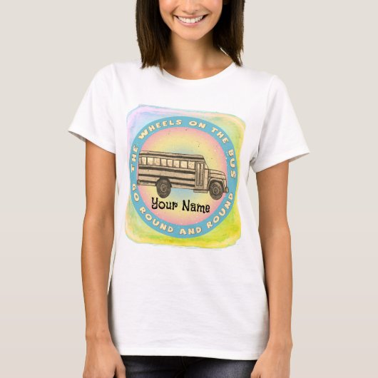 スクールバスの車輪Tシャツ Tシャツ (正面)