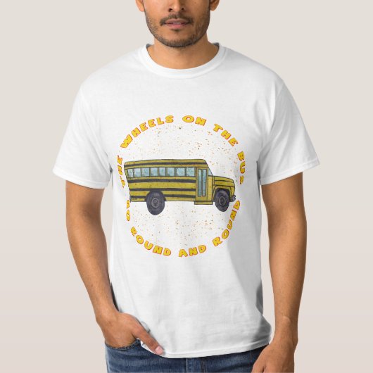 スクールバスの車輪Tシャツ Tシャツ (正面)
