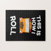 スクールバスの運転手これが私の転がした ジグソーパズル (横)