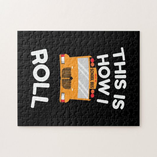 スクールバスの運転手これが私の転がした ジグソーパズル (横)