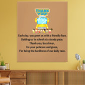 スクールバスの運転手さん。 キャンバスプリント (インサイチュ (リビング))