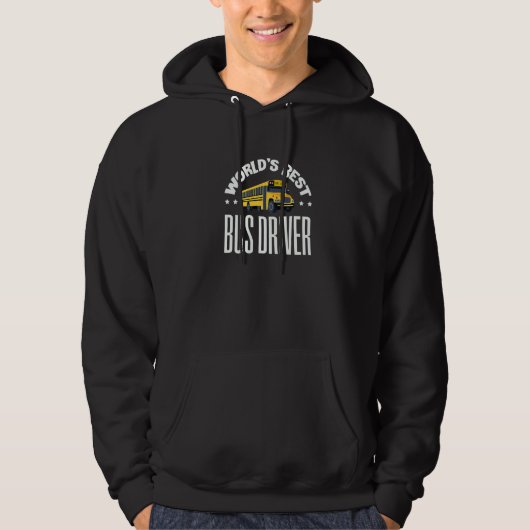 スクールバスの運転手さん スクールバスドライバー 世界一のバスの運転手 パーカ (正面)