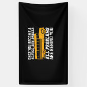 スクールバスの運転手に 横断幕 (縦)