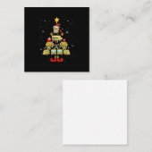 スクールバスの運転手のためのクリスマスツリーギフト ノートカード (正面/裏面)