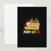 スクールバスの運転手のクリスマスパジャマ メリー・バスマス X 招待状 (正面/裏面)