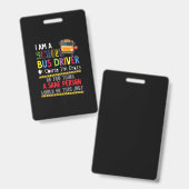 スクールバスの運転手のスクおもしろいールバスのプレゼントで バッジ (表裏)