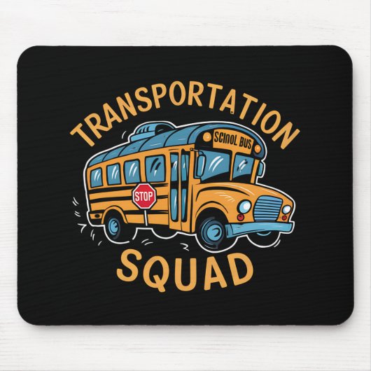 スクールバスの運転手の交通班 マウスパッド (正面)
