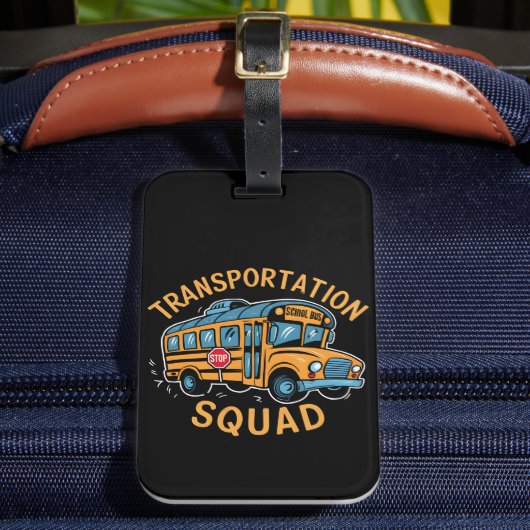 スクールバスの運転手の交通班 ラゲッジタグ (正面インサイチュ2)