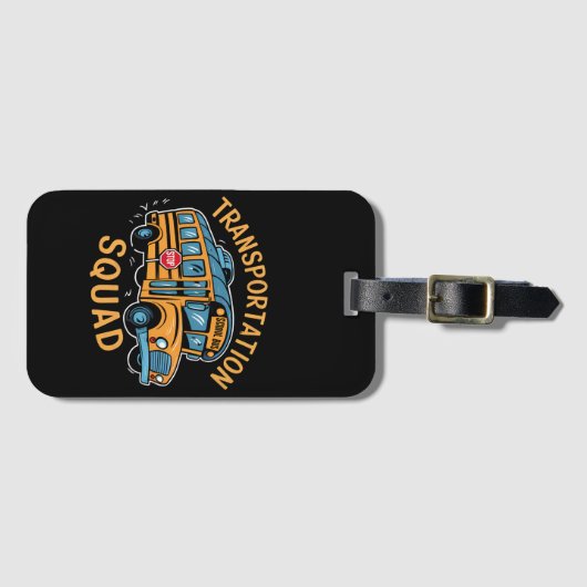 スクールバスの運転手の交通班 ラゲッジタグ (正面横)