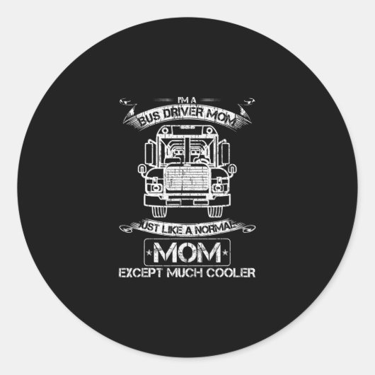 スクールバスの運転手の母は普通の ラウンドシール (正面)