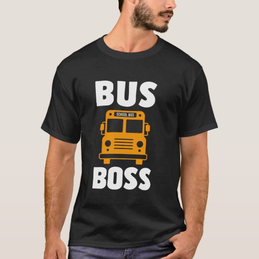 スクールバスの運転手バスボス Tシャツ (正面)