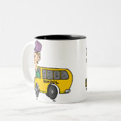 スクールバスの運転手 ツートーンマグカップ (正面左)