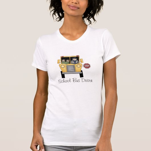 スクールバスの運転者のカスタムのTシャツ Tシャツ (正面)
