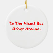 スクールバスの運転者のクリスマスのオーナメント セラミックオーナメント (裏面)