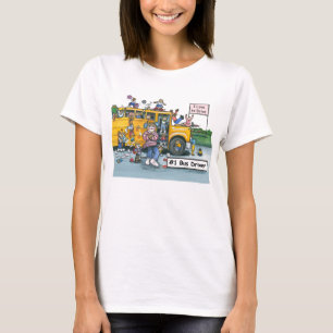 スクールバスの運転者のワイシャツ Tシャツ