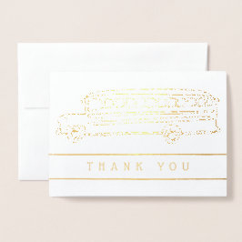 スクールバスの運転者の感謝は感謝していしています 箔カード