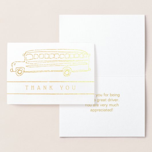 スクールバスの運転者の感謝は感謝していしています 箔カード (ディスプレー)