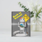 スクールバスのRobo-x9 ストップ ポストカード (スタンド正面)