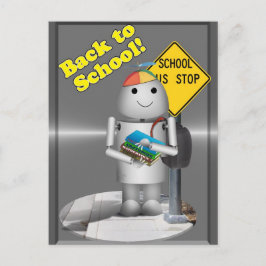 スクールバスのRobo-x9 ストップ ポストカード