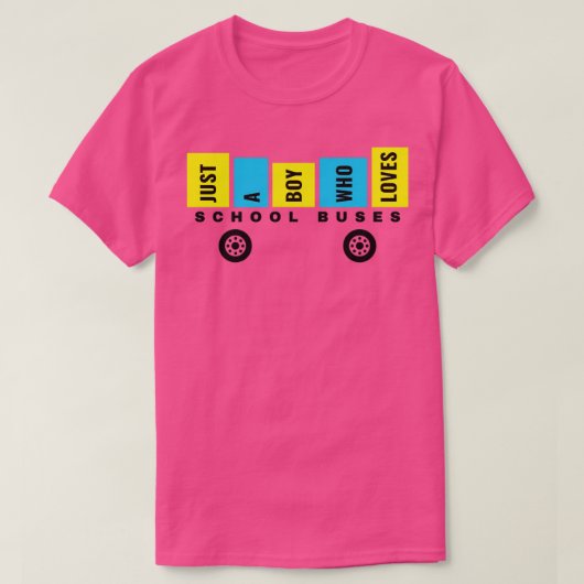 スクールバスを愛する少年2022 Tシャツ (デザイン正面)