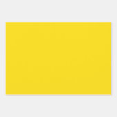 スクールバスイエロー秋秋無地の色 ラッピングペーパーシート (正面)