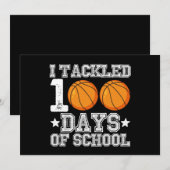 スクールバスケットボールの日100人に挑戦 招待状 (正面/裏面)