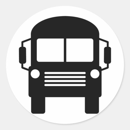 スクールバスサイン ラウンドシール (正面)