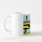 スクールバスシティシーン コーヒーマグカップ (左)