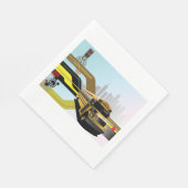 スクールバスシティシーン スタンダードランチョンナプキン (角)