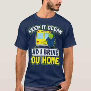スクールバスシャ保ツクリーン持参ホームギフト1 Tシャツ