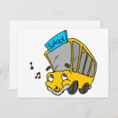 スクールバススケッチ ポストカード (正面/裏面)