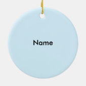 スクールバスデイ名前をカスタムする セラミックオーナメント (裏面)