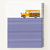 スクールバスデザインストライプスカスタムクールノート ノートブック (裏面)