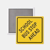 スクールバストップスハイウェイサイン マグネット (正面/裏面)