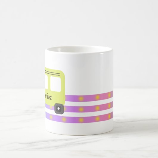 スクールバスドライバイエローバスライトコーヒーマグ コーヒーマグカップ (中央)