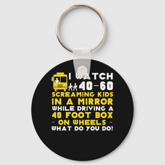 スクールバスドライバウォッチキッズ鏡運転 キーホルダー (正面)