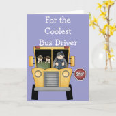 スクールバスドライバカスタマイズ可能グリーティングカード カード (黄色い花)