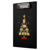 スクールバスドライバクリスマスツリーギフト クリップボード (左)