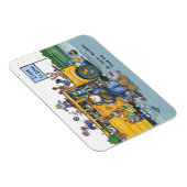 スクールバスドライバマグネット、男性ドライバ マグネット (右側)