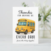 スクールバスドライバーありがとう、安全に運転 サンキューカード (スタンド正面)